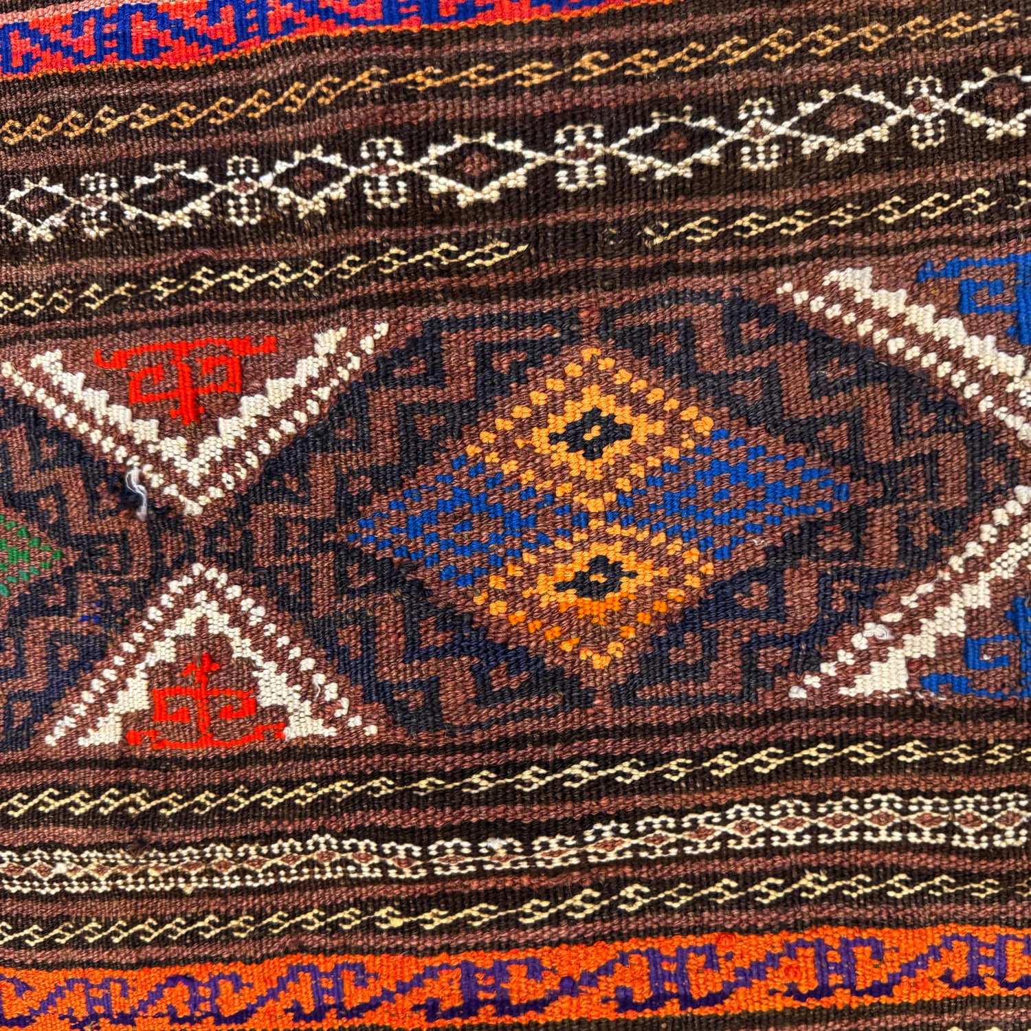 Afghan Laghari Kilim 4' 8" x 6' 2" ft / 142 x 187 cm - No. B20317