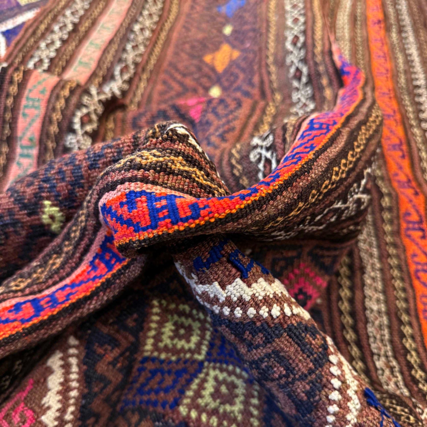 Afghan Laghari Kilim 4' 8" x 6' 2" ft / 142 x 187 cm - No. B20317