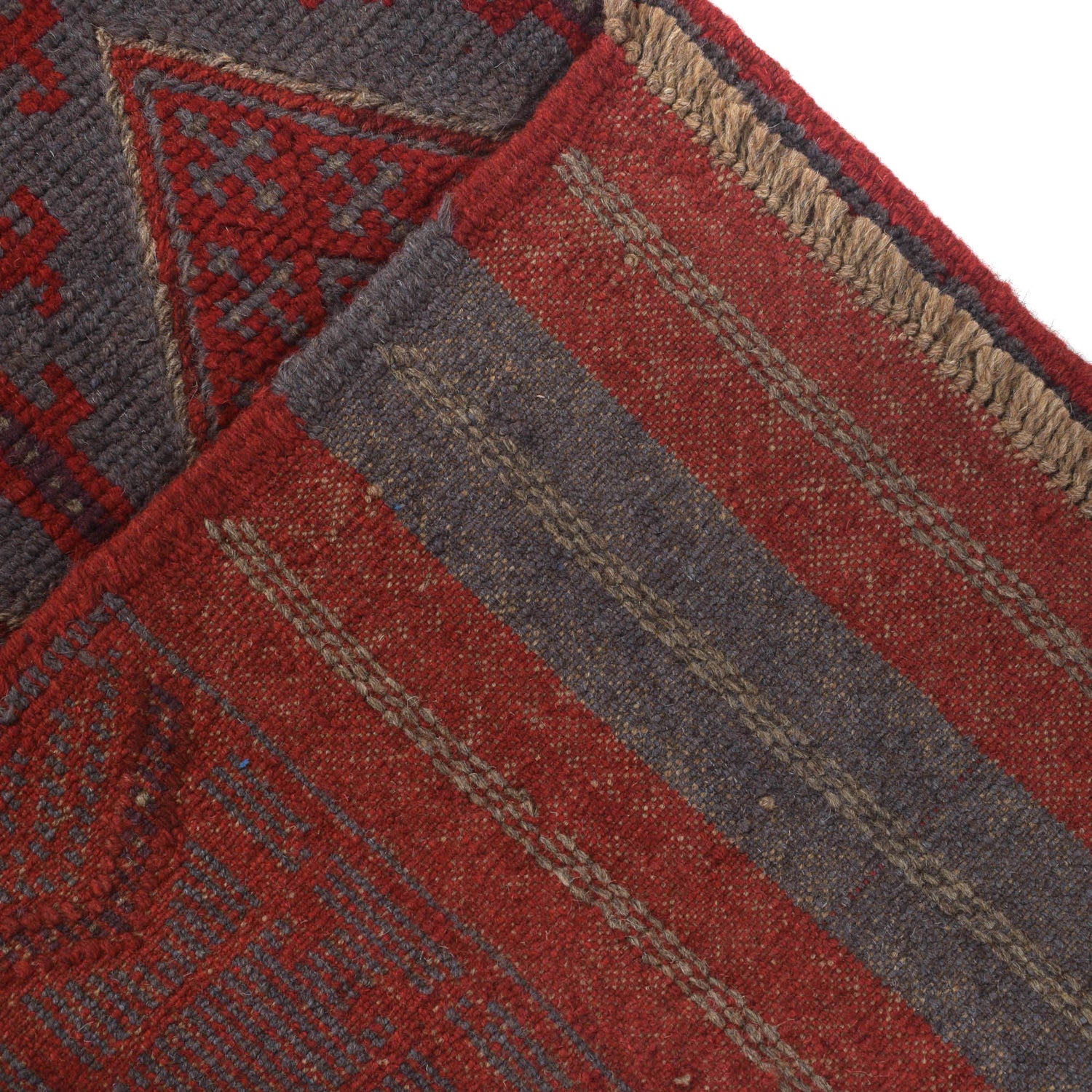 Handmade Afghan Runner Rug 1' 11" x 7' 11" ft / 58 x 240 cm - No. B20341