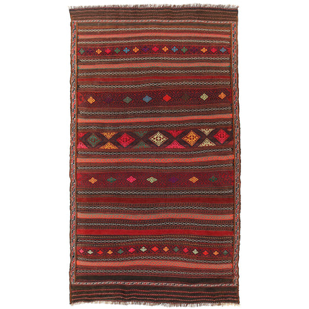 Traditional Flat Weave Kilim 4' 5" x 8' 0" ft / 135 x 243 cm - No. B20352