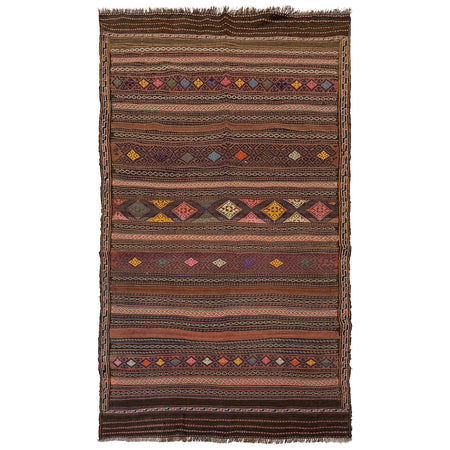 Traditional Flat Weave Kilim 4' 5" x 8' 0" ft / 135 x 243 cm - No. B20352