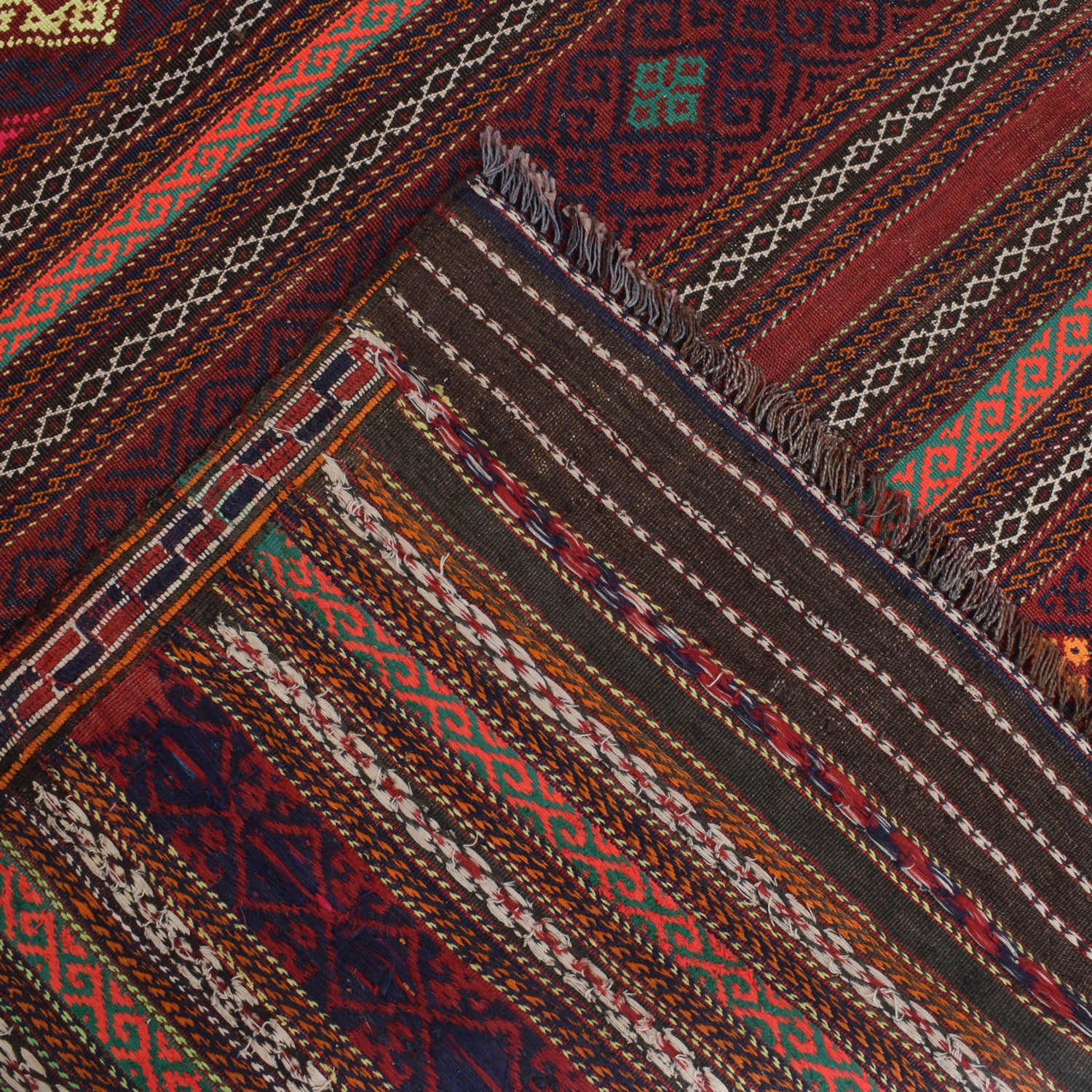 Traditional Flat Weave Kilim 4' 5" x 8' 0" ft / 135 x 243 cm - No. B20352