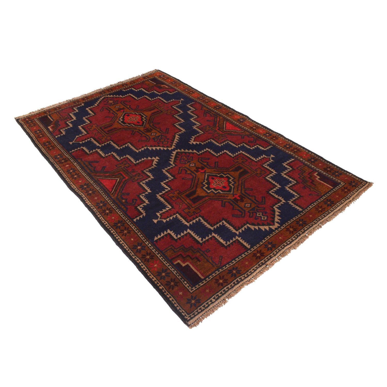 Multi Color Baluchi Rug 4' 4" x 6' 9" ft / 132 x 206 cm - No. B20370