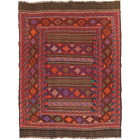 Hand Knotted Laghari Kilim 4' 9" x 6' 4" ft / 145 x 193 cm - No. B20384