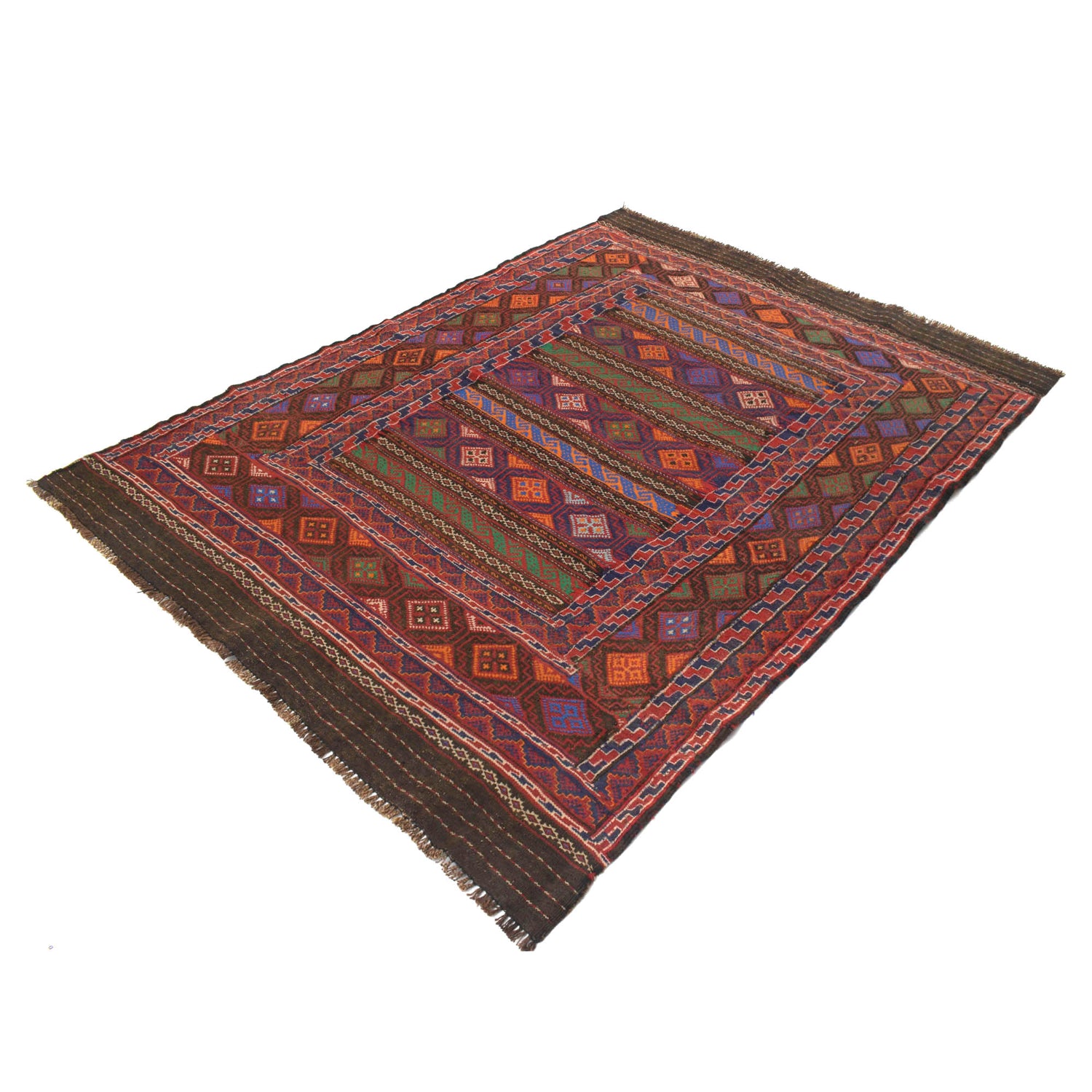 Hand Knotted Laghari Kilim 4' 9" x 6' 4" ft / 145 x 193 cm - No. B20384