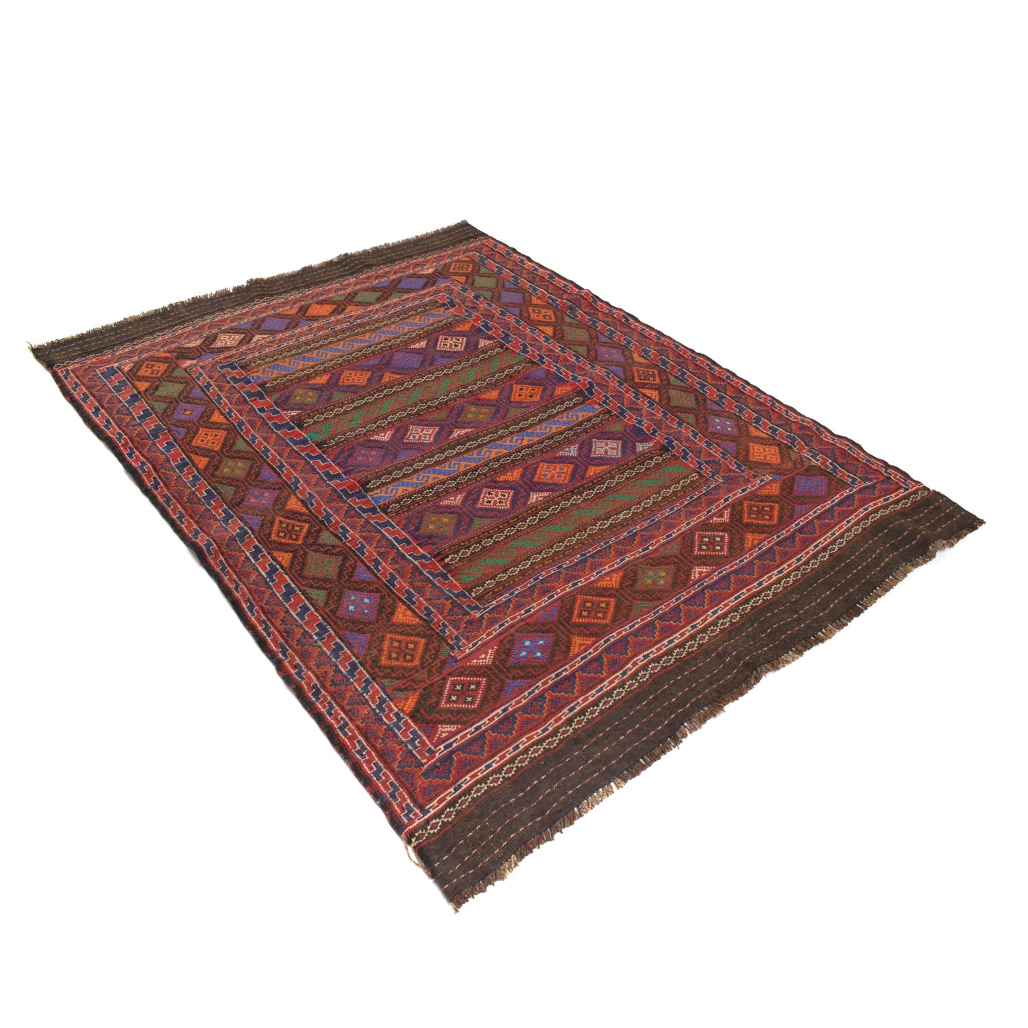 Hand Knotted Laghari Kilim 4' 9" x 6' 4" ft / 145 x 193 cm - No. B20384