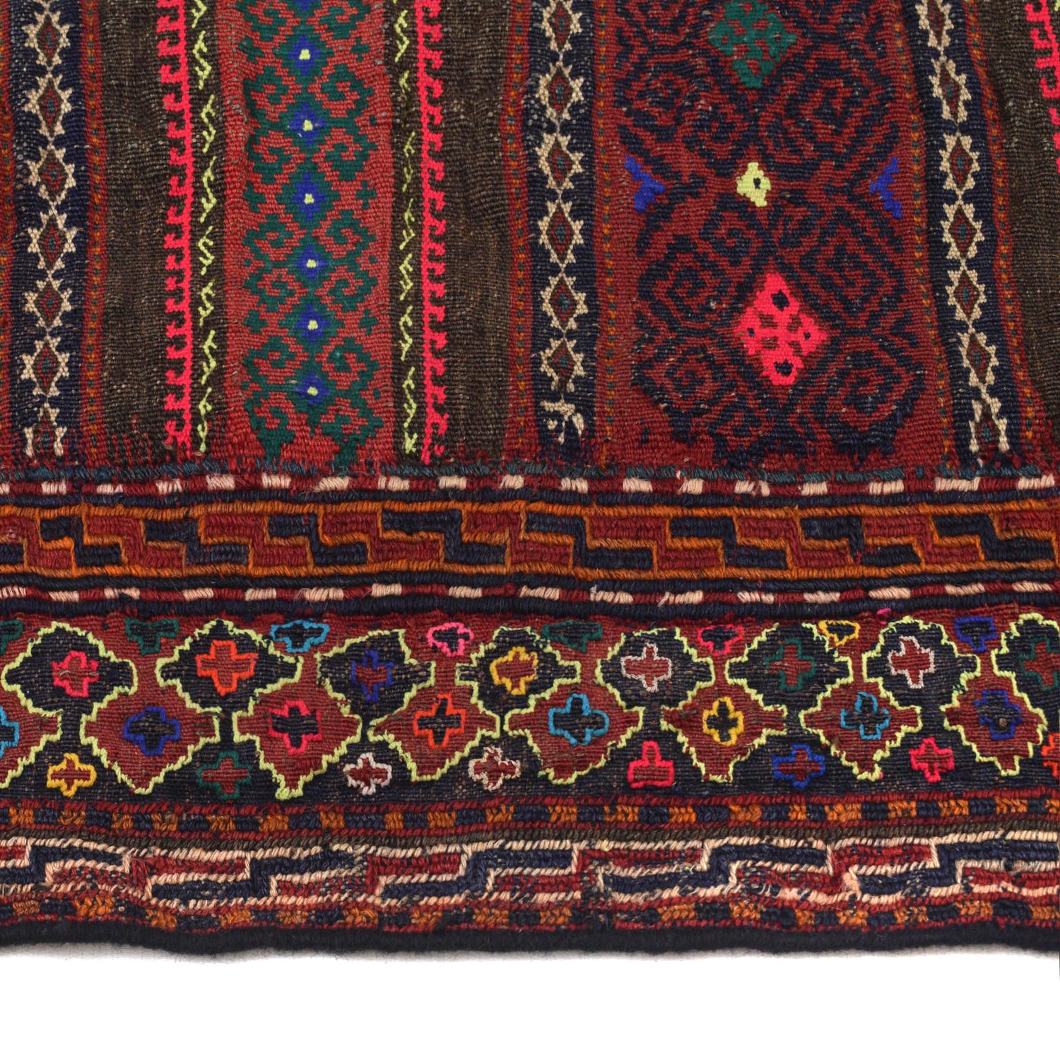 Traditional Flat Weave Kilim 4' 0" x 6' 5" ft / 122 x 196 cm - No. B20386