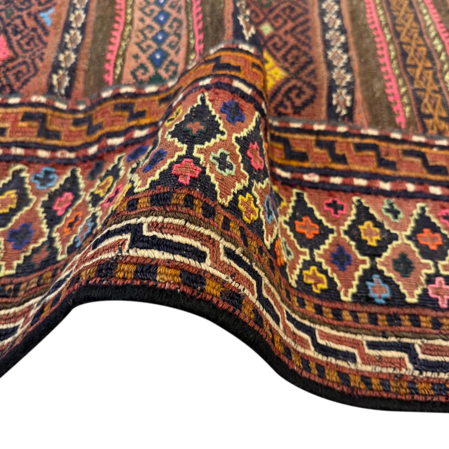 Traditional Flat Weave Kilim 4' 0" x 6' 5" ft / 122 x 196 cm - No. B20386