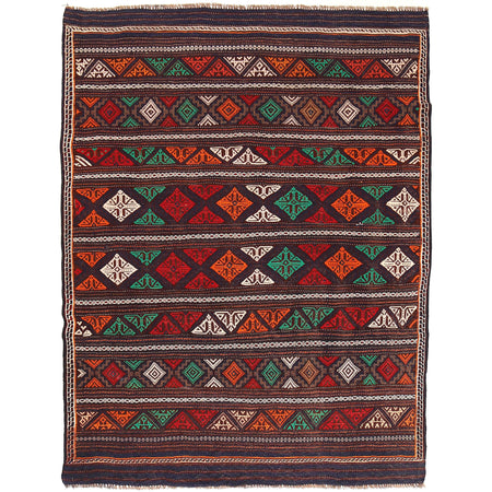 Hand Knotted Laghari Kilim 4' 8" x 6' 6" ft / 143 x 197 cm - No. B20392