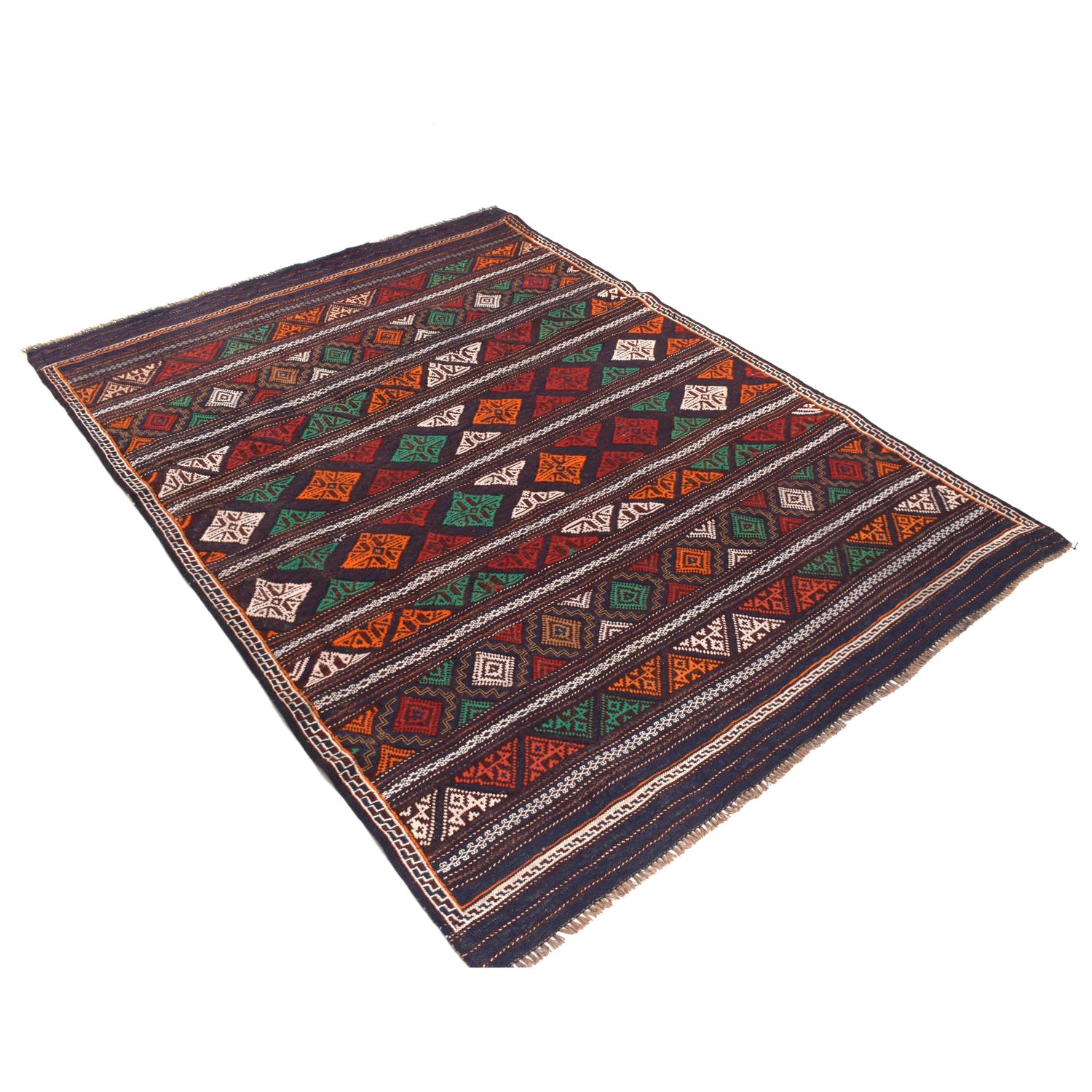 Hand Knotted Laghari Kilim 4' 8" x 6' 6" ft / 143 x 197 cm - No. B20392