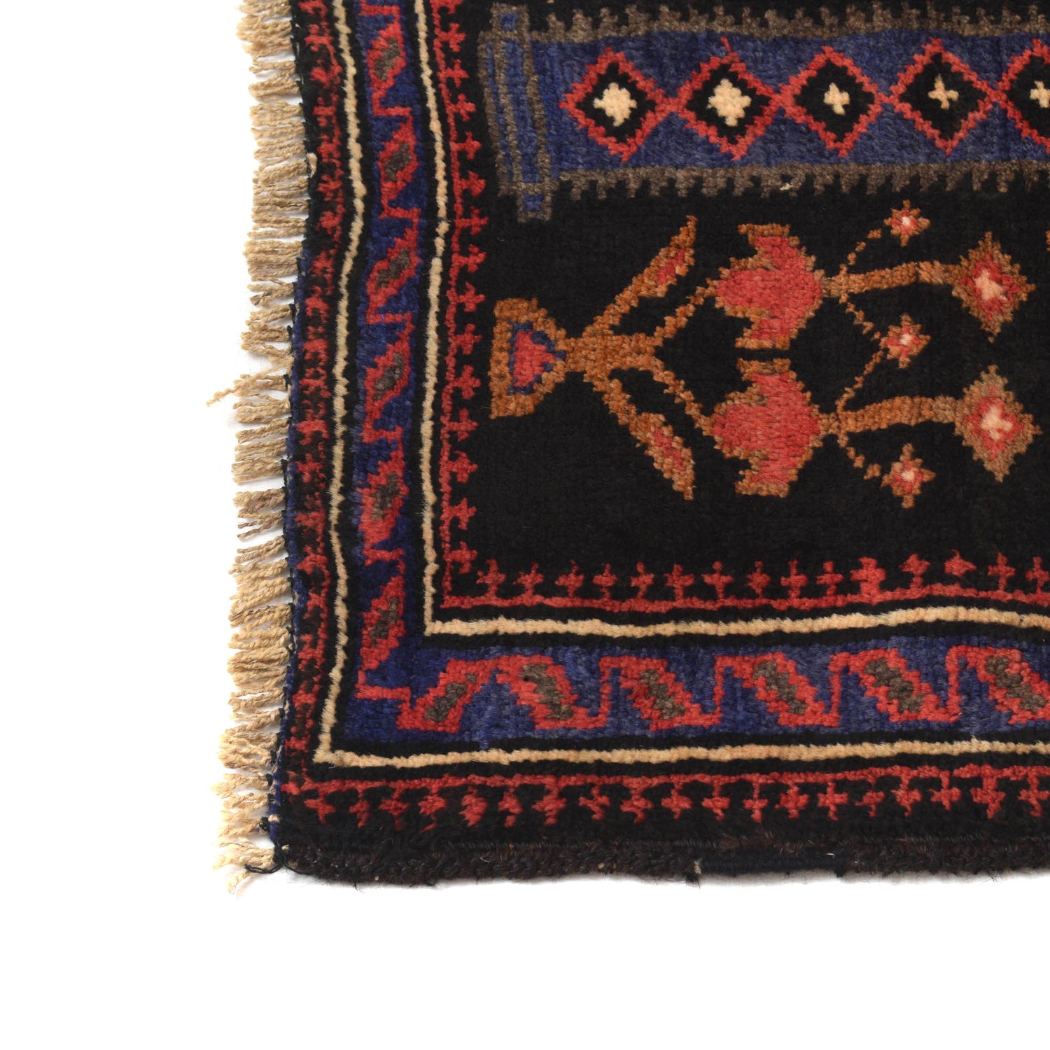 Tribal Baloch Rug 3' 8" x 5' 3" ft / 113 x 161 cm - No. B20398