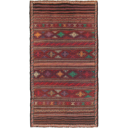 Traditional Flat Weave Kilim 3' 8" x 6' 4" ft / 112 x 194 cm - No. B20413