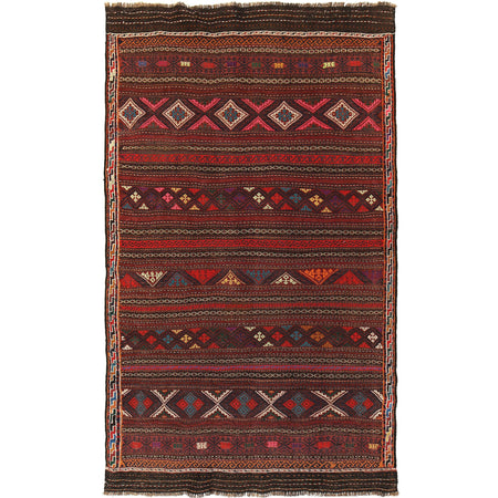 Afghan Laghari Kilim 4' 3" x 7' 6" ft / 130 x 229 cm - No. B20414