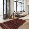 Afghan Laghari Kilim 4' 7" x 7' 10" ft / 140 x 238 cm - No. B20432
