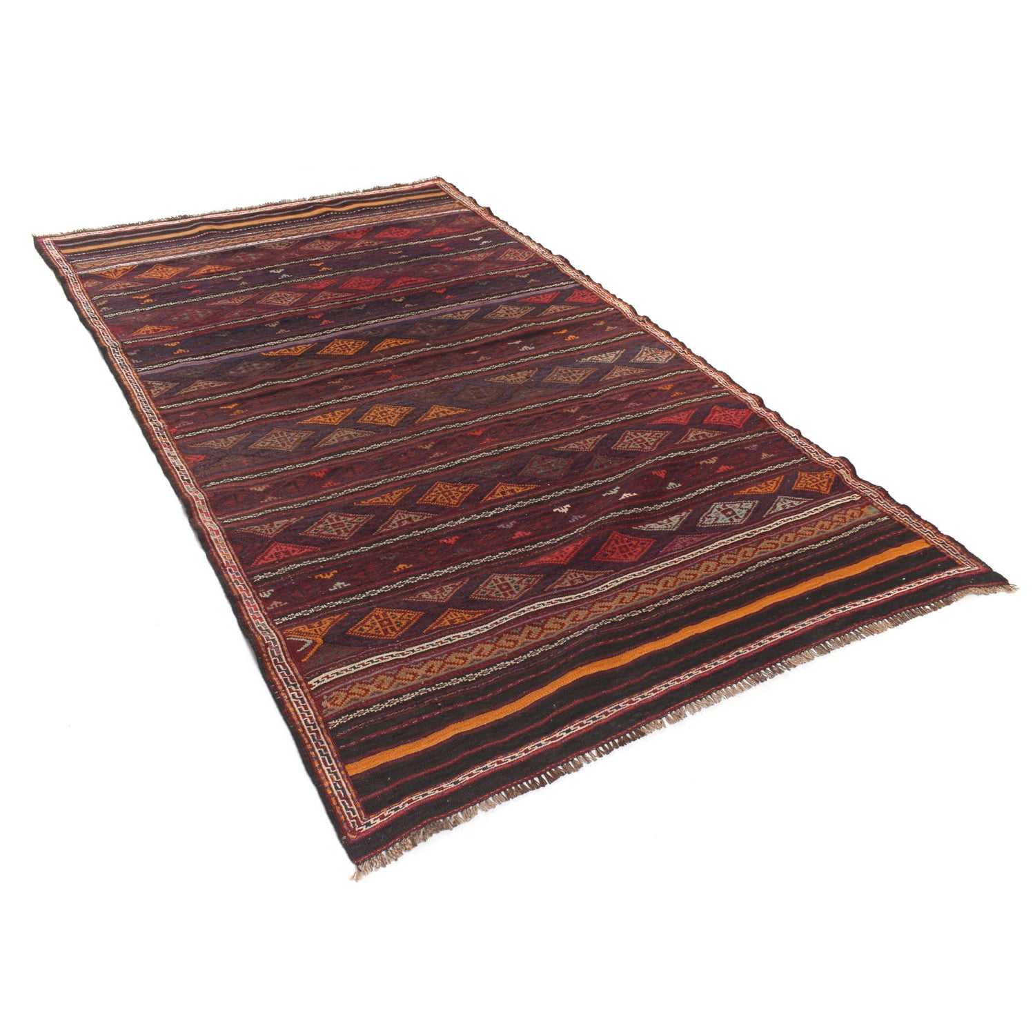 Afghan Laghari Kilim 4' 7" x 7' 10" ft / 140 x 238 cm - No. B20432