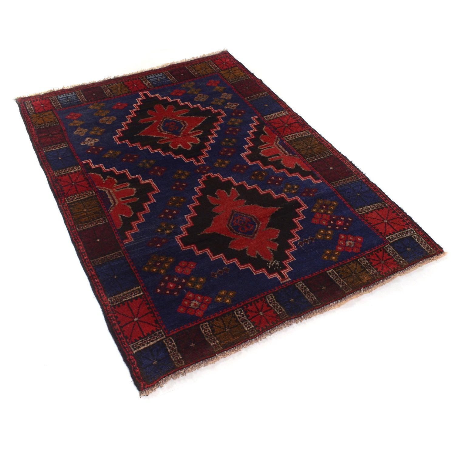 Tribal Baloch Rug 3' 8" x 5' 4" ft / 111 x 163 cm - No. B20434
