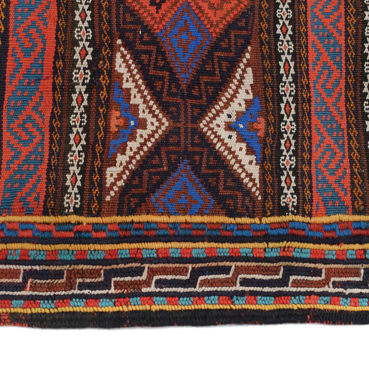 Hand Knotted Laghari Kilim 4' 4" x 7' 1" ft / 131 x 215 cm - No. B20460