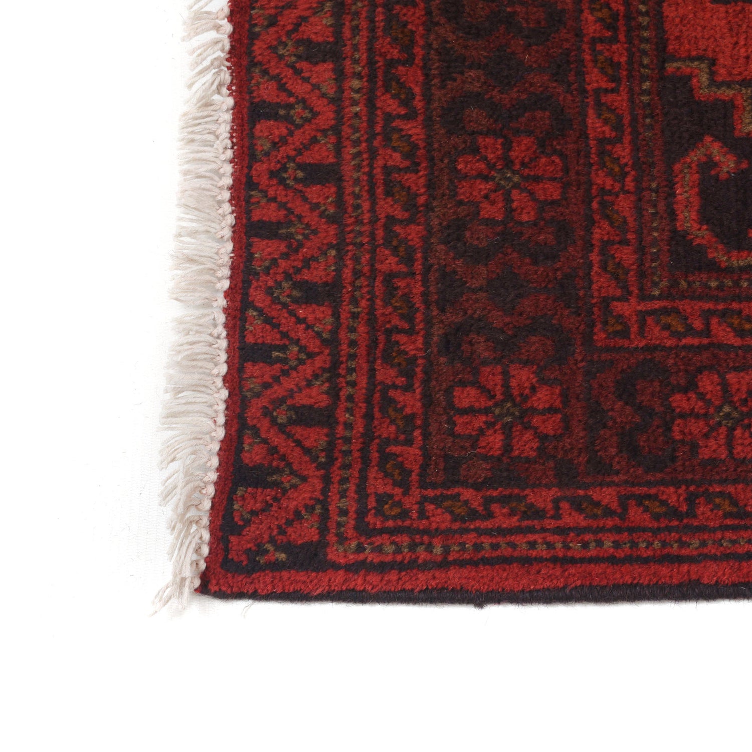 Red Color Afghan Area Runner Rug 2' 7" x 9' 4" ft / 80 x 285 cm - No. B20487