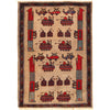 Authentic Afghan War Area Rug 3' 1" x 4' 4" ft / 94 x 133 cm - No. B20798