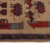 Authentic Afghan War Area Rug 3' 1" x 4' 4" ft / 94 x 133 cm - No. B20798