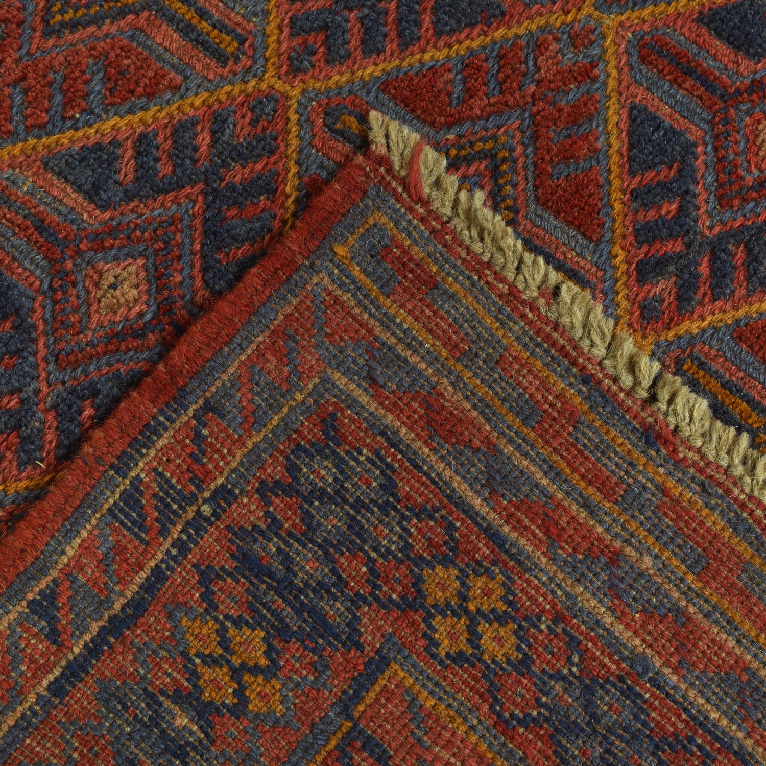 Handmade Wool Mushwani Rug 6' 11" x 9' 2" ft / 210 x 280 cm - No. B21040