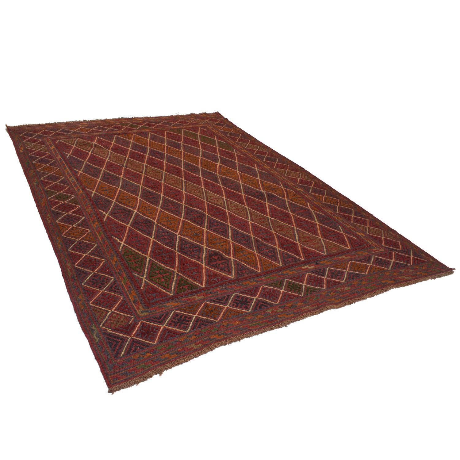 Multi Color Mashwani Medium Area Rug 6' 10" x 9' 6" ft / 207 x 289 cm - No. B21065