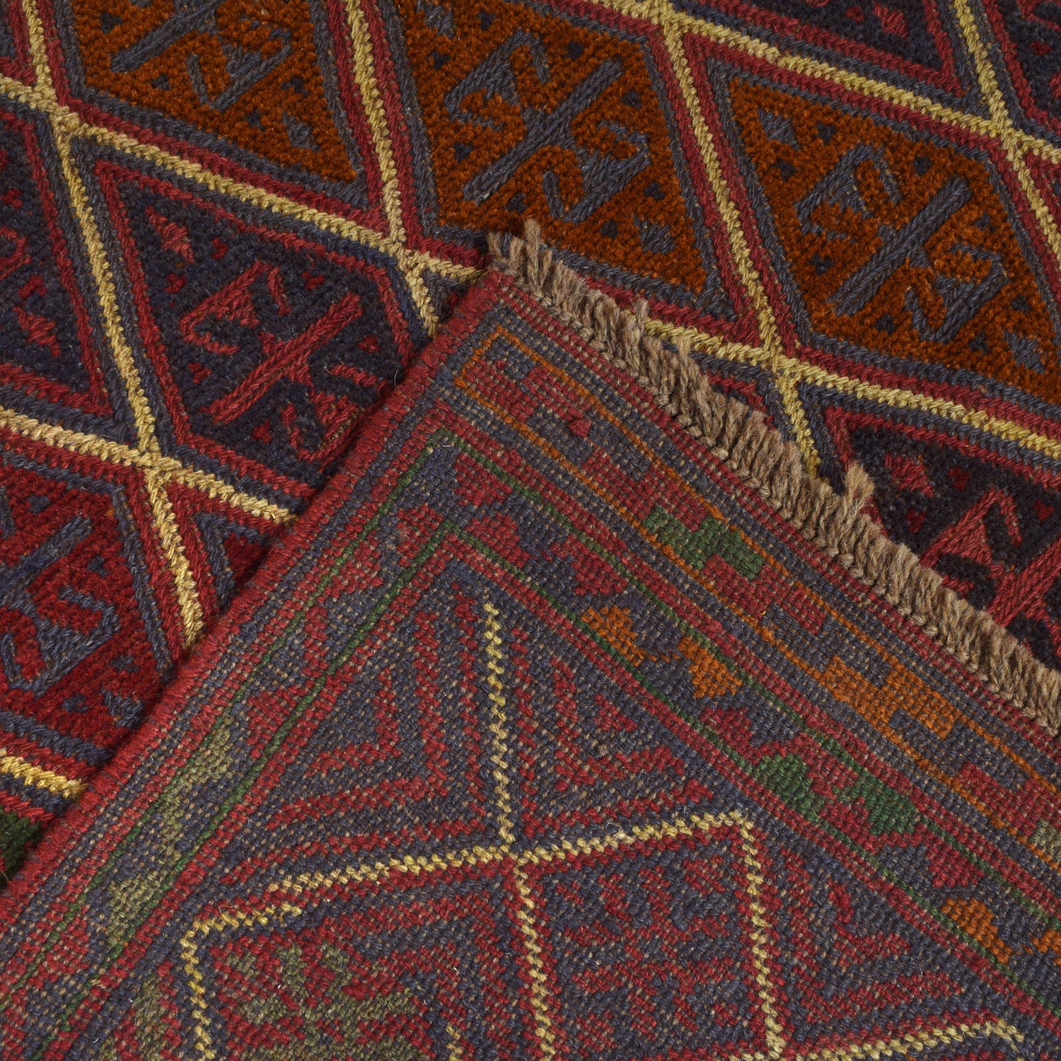 Multi Color Mashwani Medium Area Rug 6' 10" x 9' 6" ft / 207 x 289 cm - No. B21065