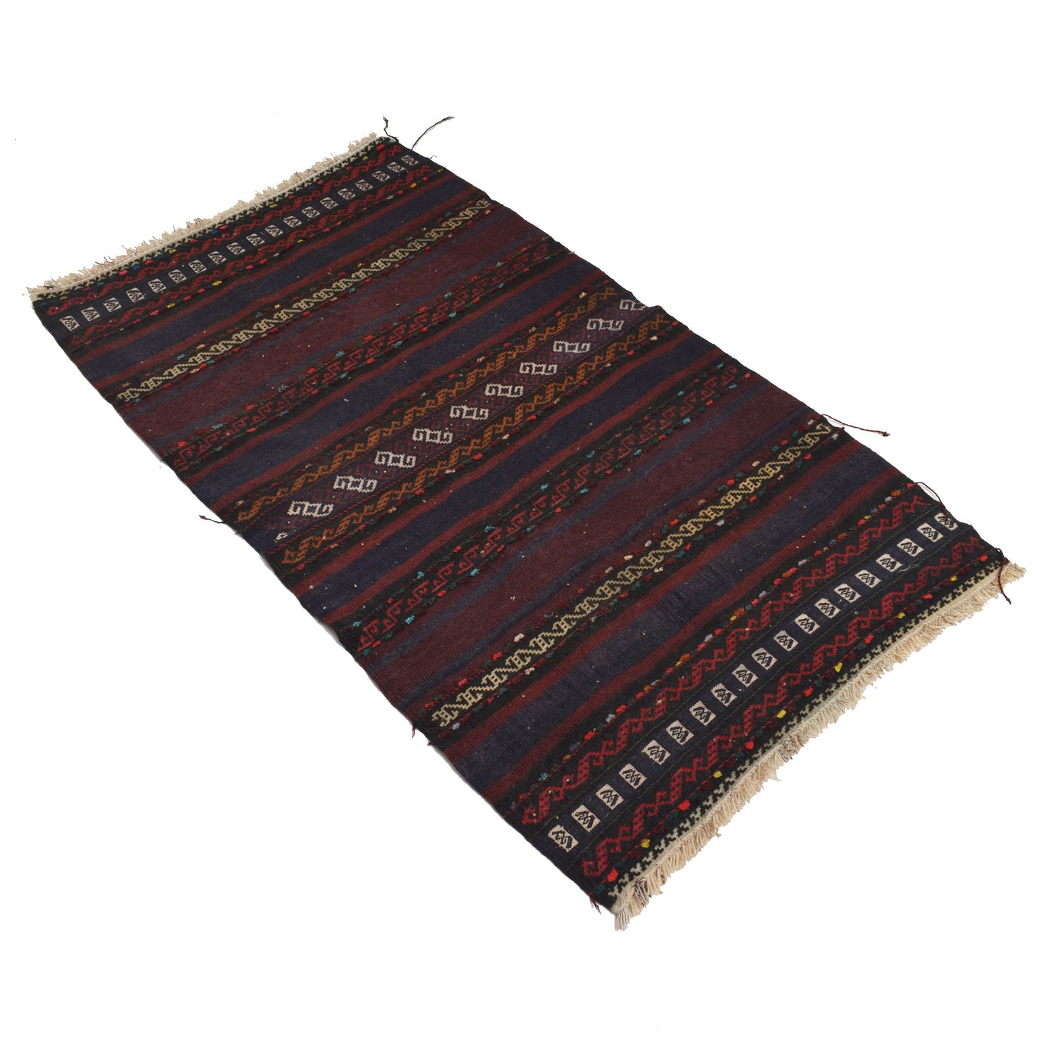 Hand Knotted Sufra Kilem Runner 2' 7" x 4' 4" ft / 78 x 132 cm - No. B21290