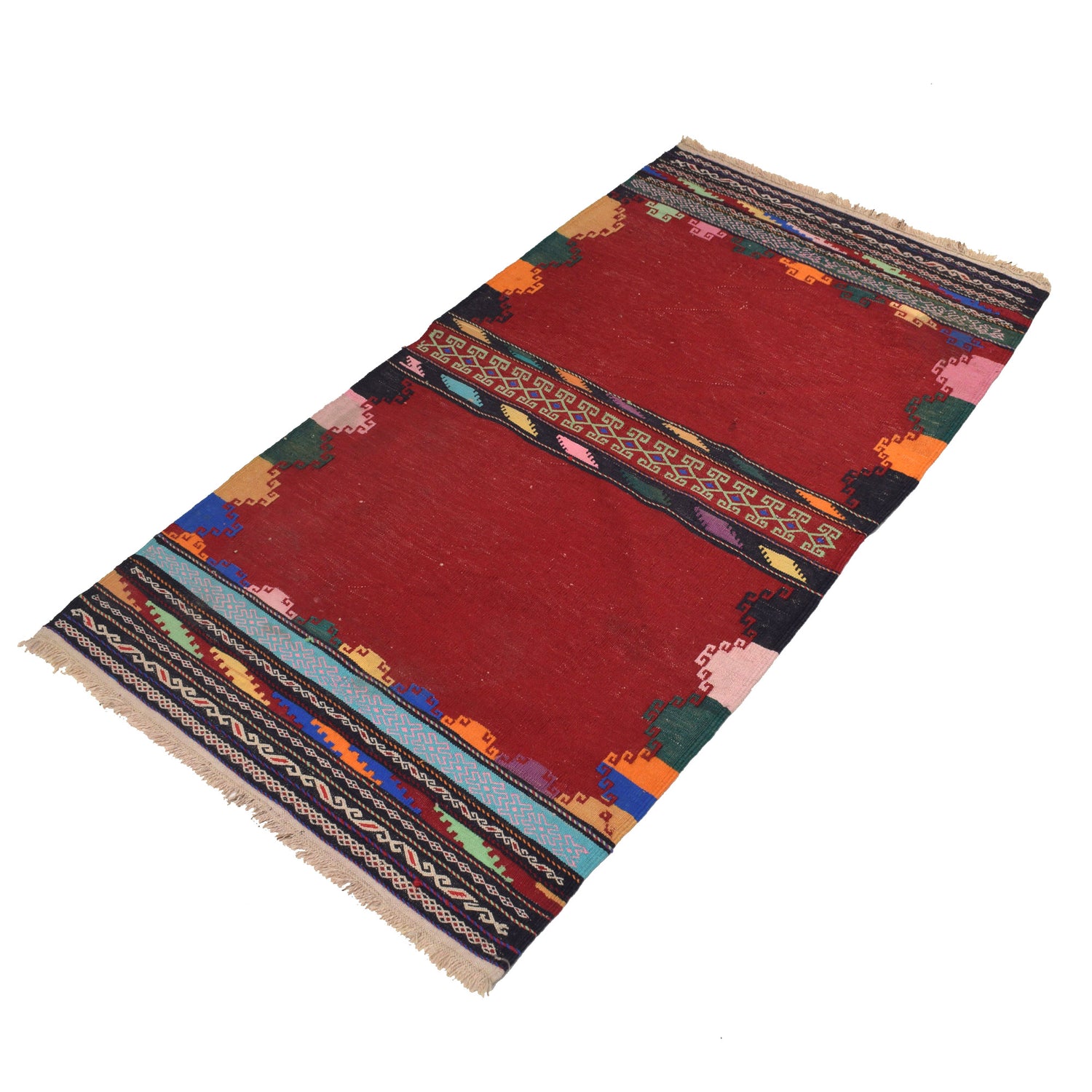 Hand Knotted Sufra Kilem Runner 2' 6" x 4' 10" ft / 77 x 146 cm - No. B21298
