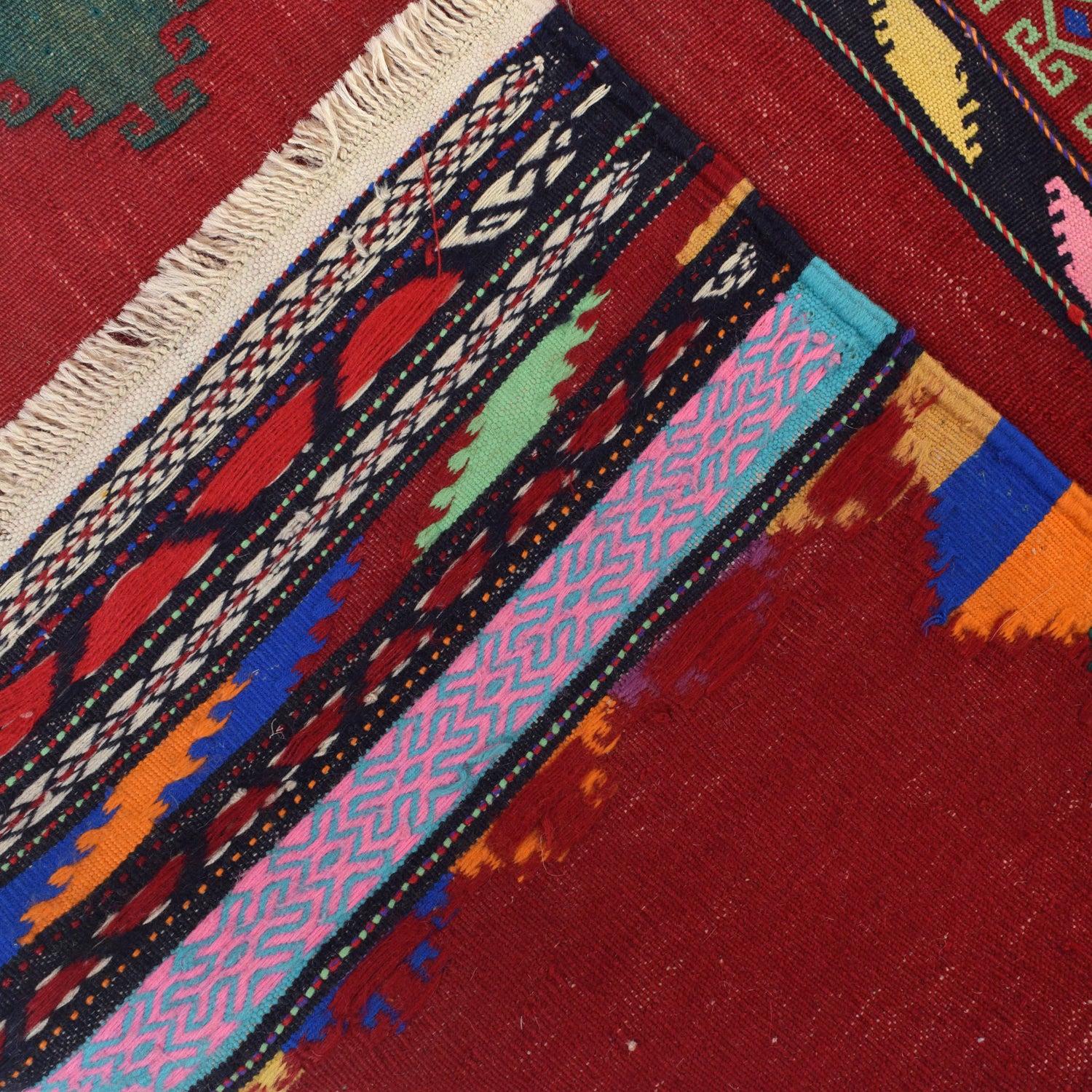 Hand Knotted Sufra Kilem Runner 2' 6" x 4' 10" ft / 77 x 146 cm - No. B21298