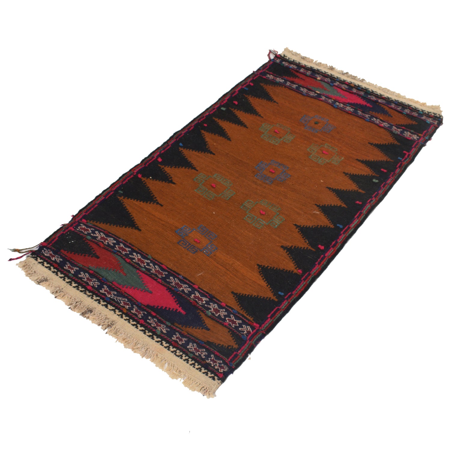 Hand Knotted Sufra Kilem Runner 2' 1" x 4' 0" ft / 64 x 123 cm - No. B21406