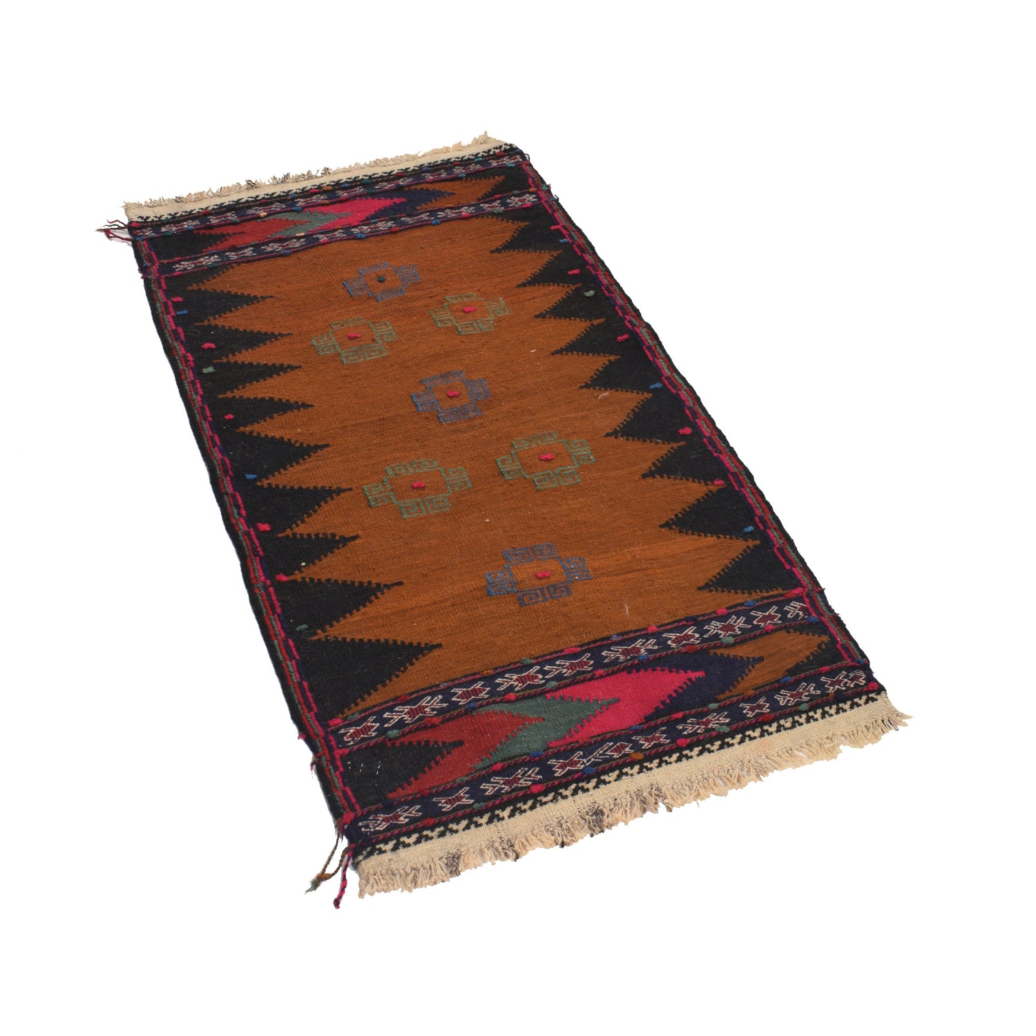 Hand Knotted Sufra Kilem Runner 2' 1" x 4' 0" ft / 64 x 123 cm - No. B21406