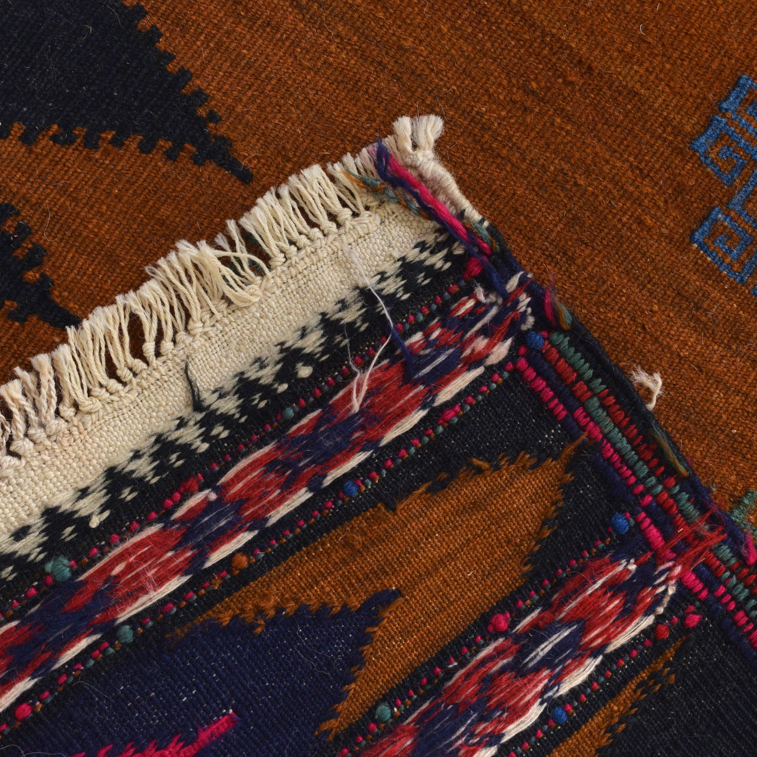 Hand Knotted Sufra Kilem Runner 2' 1" x 4' 0" ft / 64 x 123 cm - No. B21406