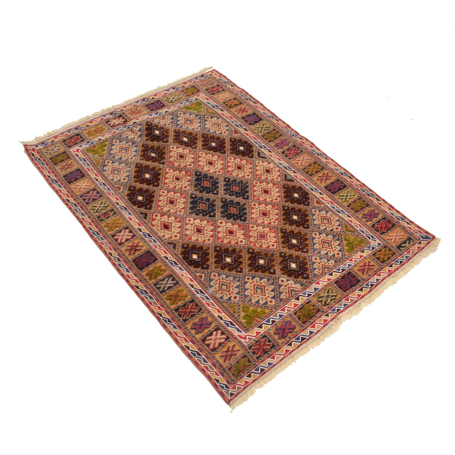 Handmade Nakhunak Kilim Rug 2' 8" x 3' 8" ft / 81 x 112 cm - No. B21525
