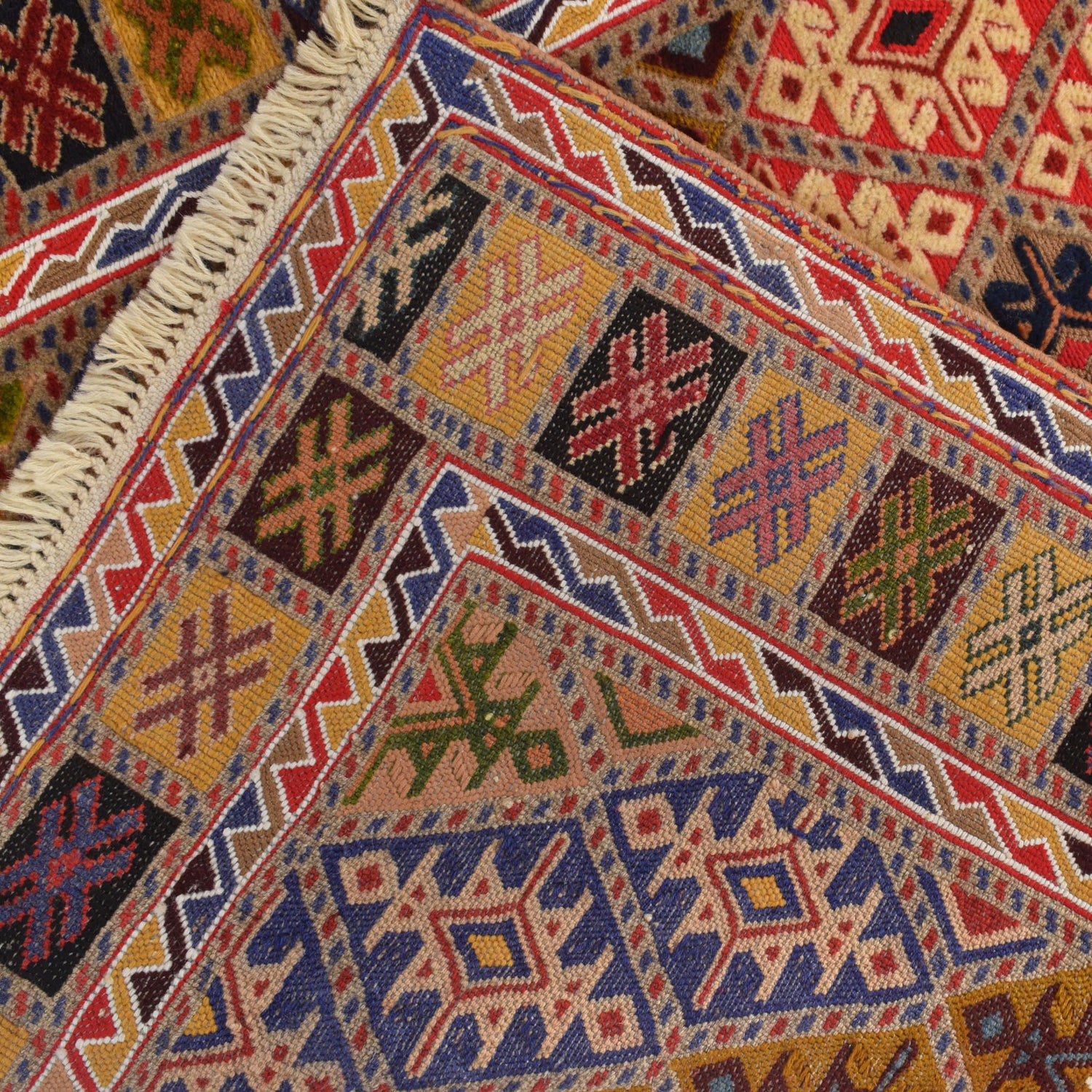 Handmade Nakhunak Kilim Rug 2' 8" x 3' 8" ft / 81 x 112 cm - No. B21525