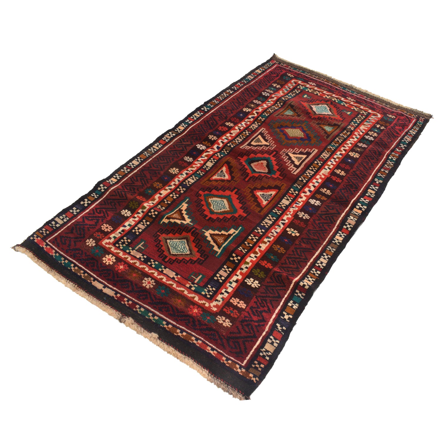 Tribal Baloch Rug 3' 6" x 6' 0" ft / 107 x 184 cm - No. B22630