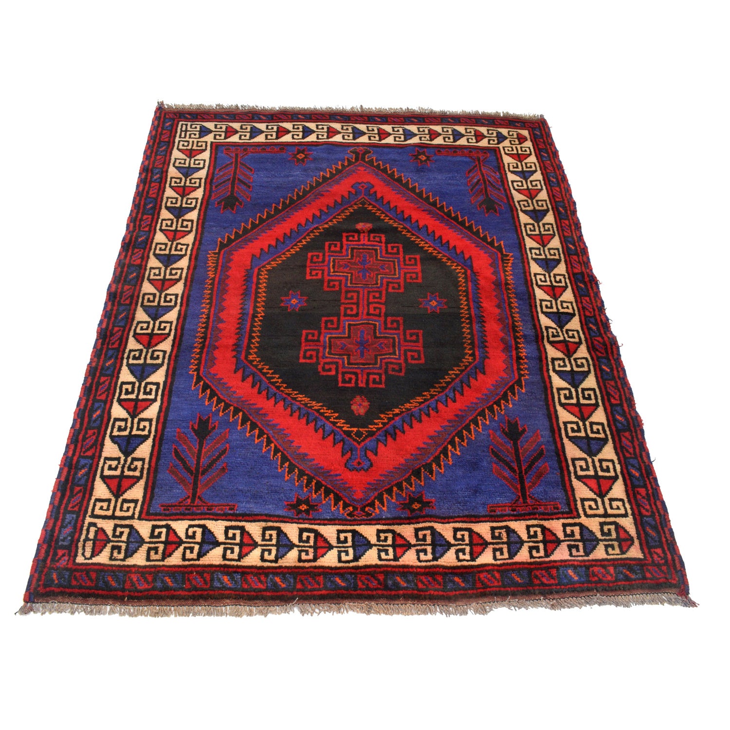 Tribal Baloch Rug 4' 7" x 6' 2" ft / 140 x 187 cm - No. B23763