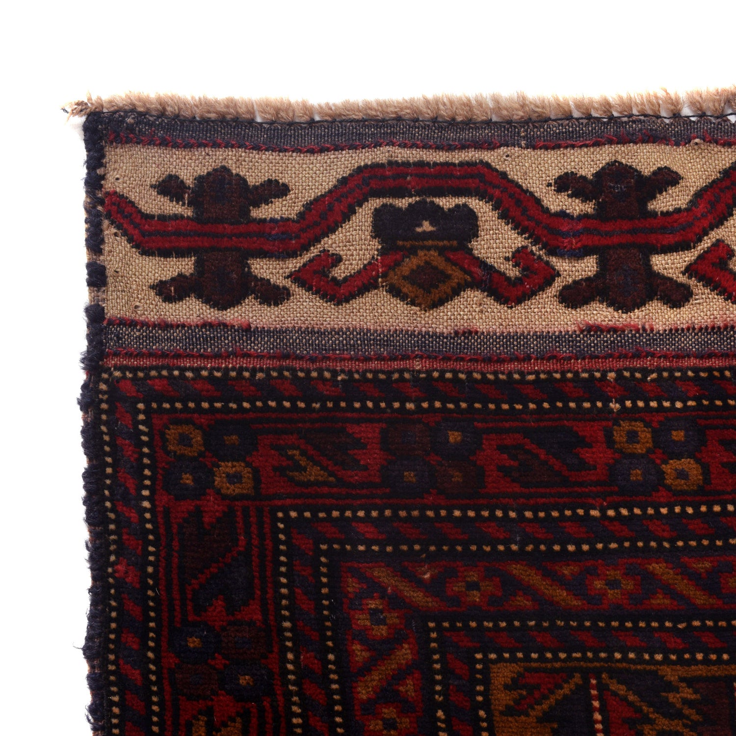 Tribal Baloch Rug 3' 9" x 5' 6" ft / 114 x 167 cm - No. B26479