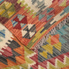 Colorful Flat-Weave Wool Kilim Runner 2' 7" x 6' 4" ft / 79 x194 cm - No. B26695