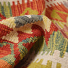 Colorful Flat-Weave Wool Kilim 6' 10" x 10' 0" ft / 209 x 304 cm - No. B26736