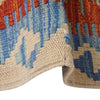 Colorful Flat-Weave Wool Kilim 2' 11" x 4' 5" ft / 88 x 135 cm - No. B26747