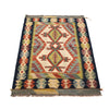 Colorful Flat-Weave Wool Kilim 2' 7" x 3' 11" ft / 79 x 120 cm - No. B26748