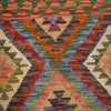 Colorful Flat-Weave Wool Kilim 2' 10" x 4' 1" ft / 87 x 125 cm - No. B26749