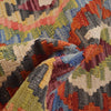 Colorful Flat-Weave Wool Kilim 2' 10" x 4' 1" ft / 87 x 125 cm - No. B26749