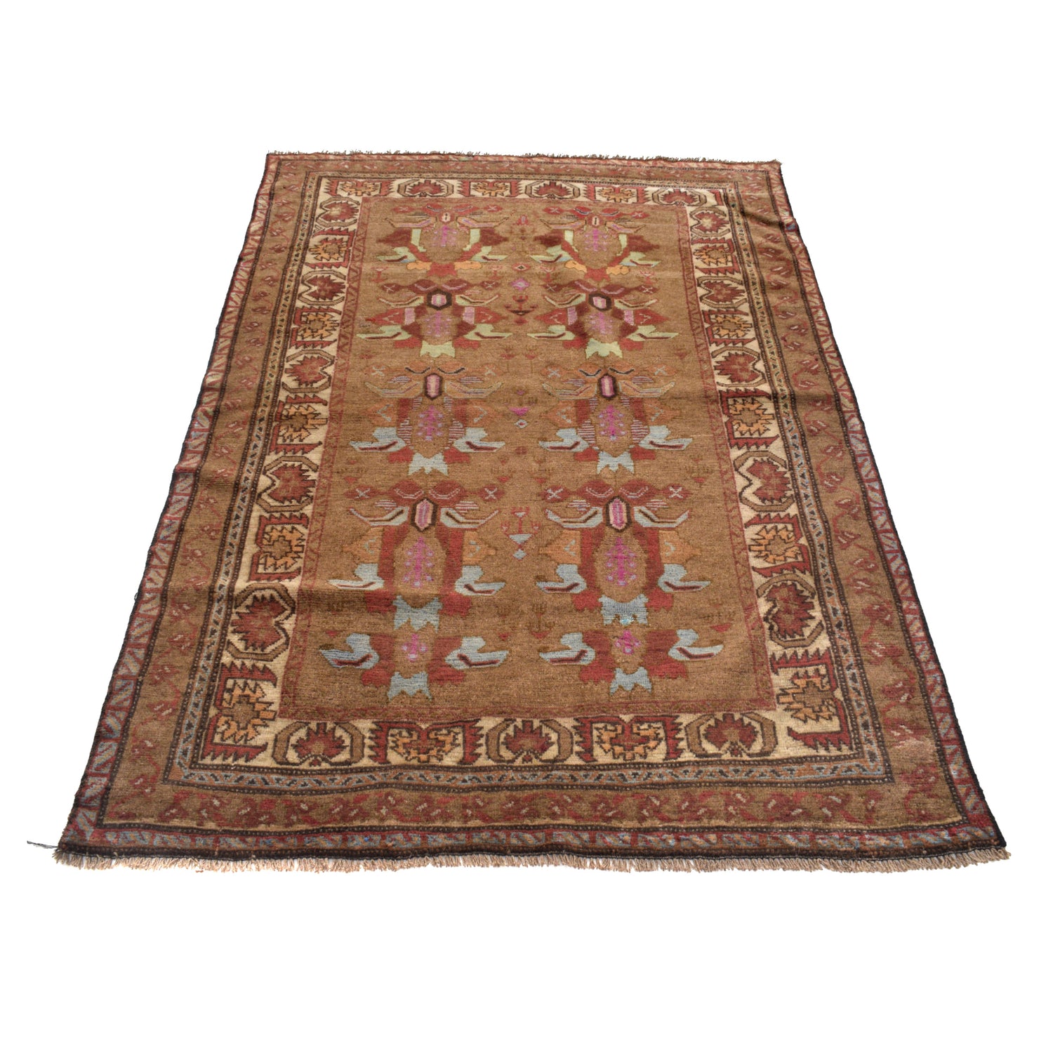 Hand Knotted Overdye Wool Rug 4' 0" x 6' 4" ft / 121 x 194 cm - No. B26769