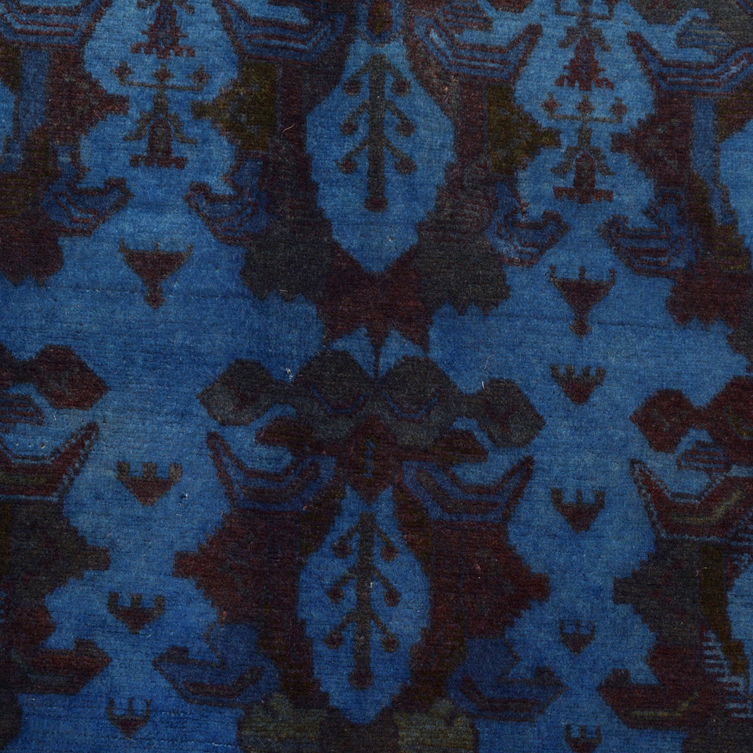 Hand Knotted Overdye Wool Rug 4' 4" x 5' 5" ft / 131 x 166 cm - No. B26771