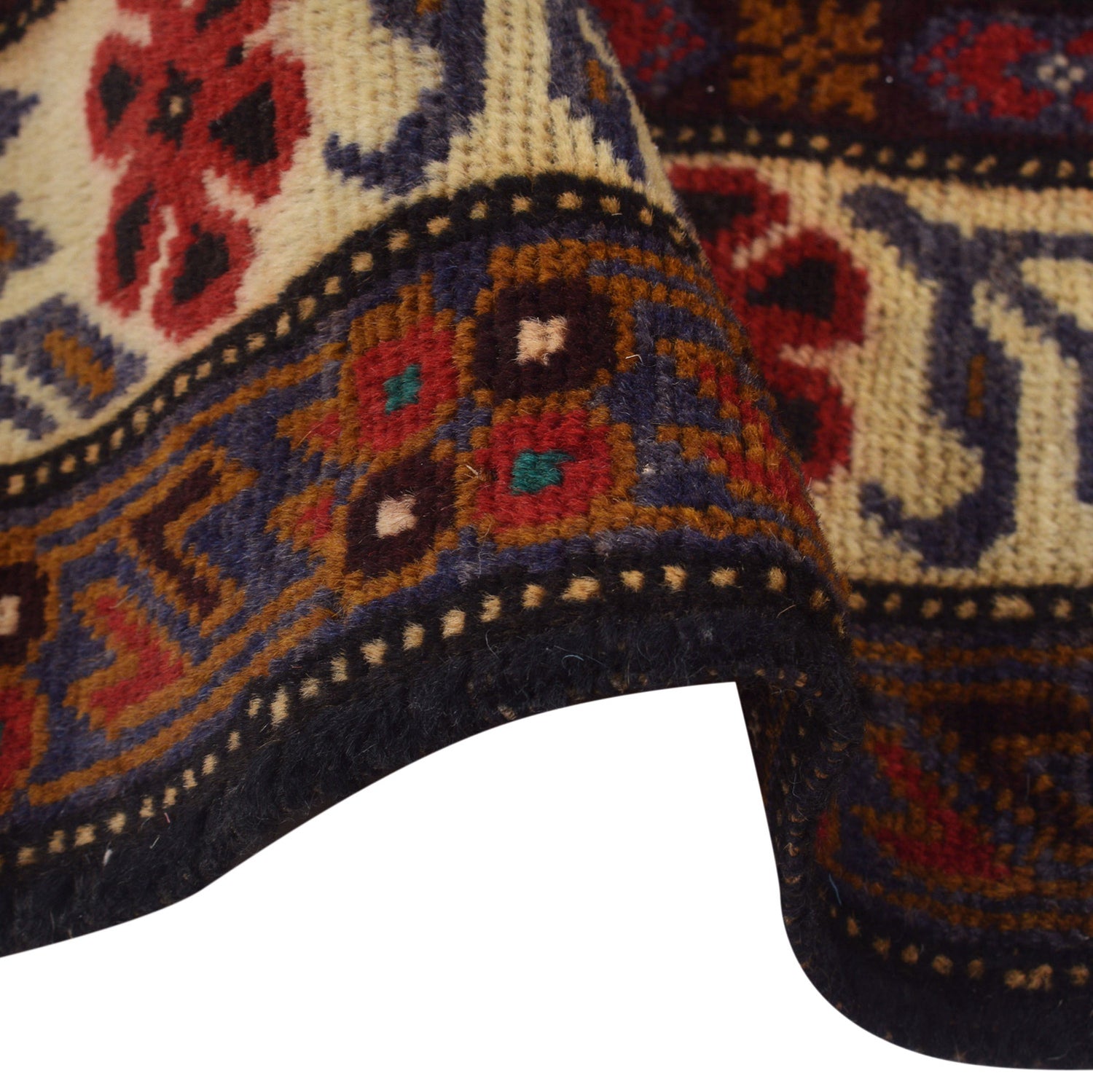 Tribal Baloch Rug 4' 0" x 7' 3" ft / 122 x 220 cm - No. B26778