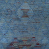 Blue Color Overdyed Kelim 2' 1" x 6' 2" ft / 63 x 189 cm - No. B29186