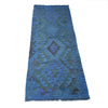 Blue Color Overdyed Kelim 2' 0" x 5' 7" ft / 62 x 170 cm - No. B29187