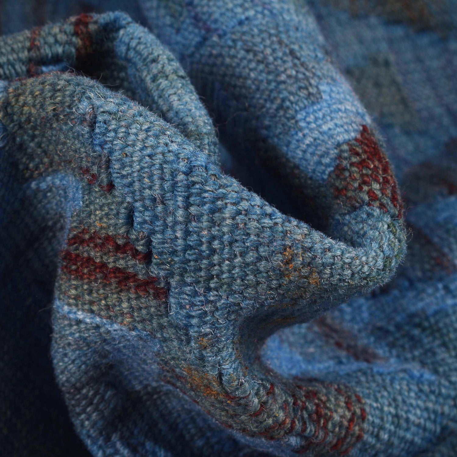 Hand Knotted Overdyed Kilim Runner 2' 11" x 6' 2" ft / 88 x 188 cm - No. B29191